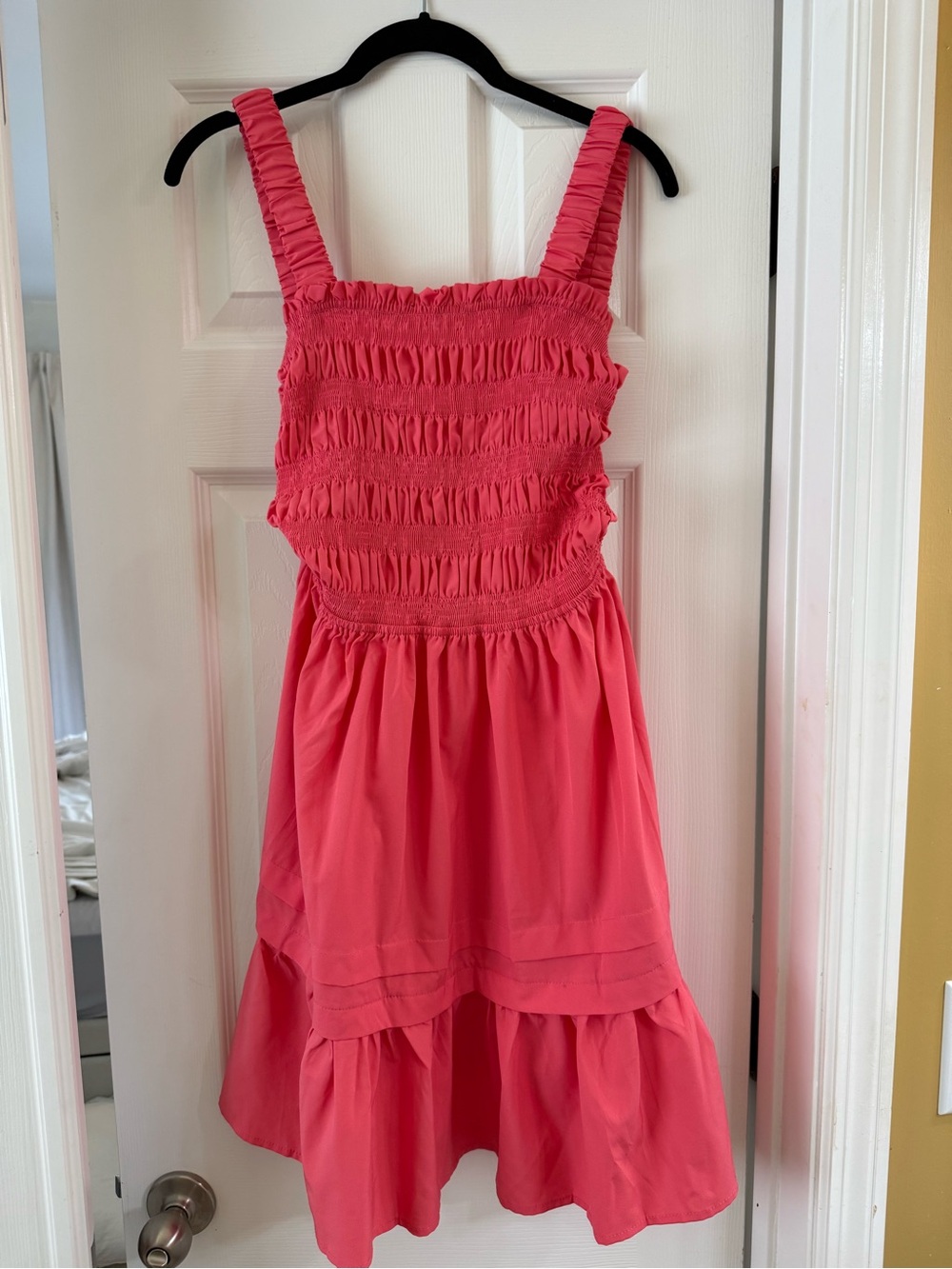 Pink Smocked Sundress Open Back